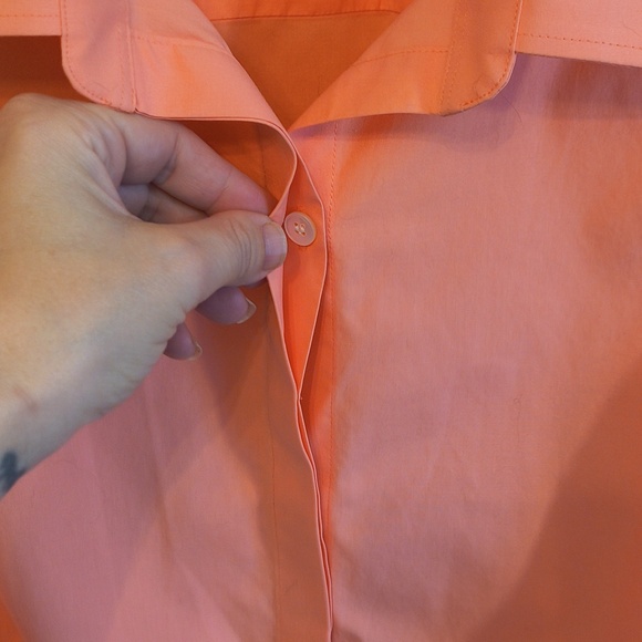 Women's Talbots Coral Sleeveless Hidden Button Up Wrinkle Resistant Blouse 18W - Picture 5 of 8